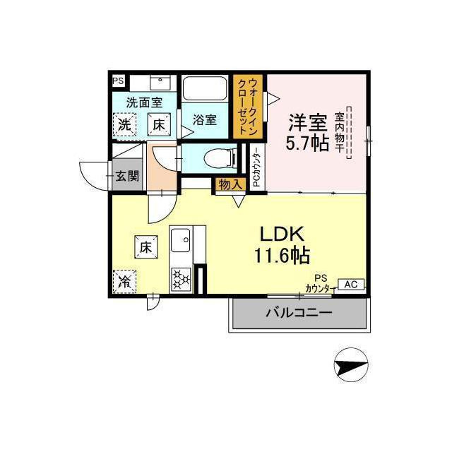瑞穂市穂積のアパートの間取り