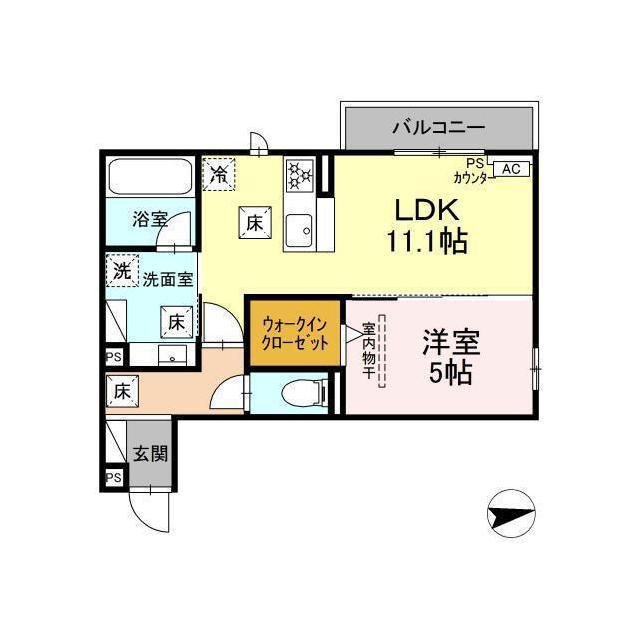 瑞穂市穂積のアパートの間取り