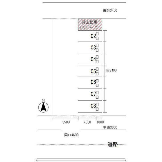 岐阜市長森本町２丁目の駐車場の間取り