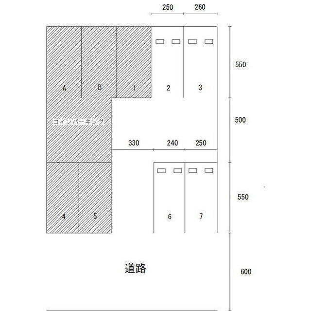 岐阜市竜田町６丁目の駐車場の間取り