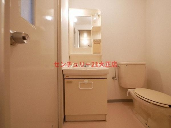 港スカイハイツの洗面所