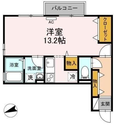 【間取り】 | セジュールＳＦＫ　Ｂ棟