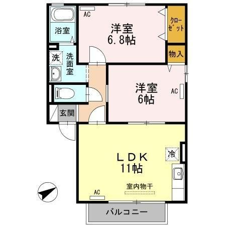 【間取り】 | シャルムコート　Ａ棟