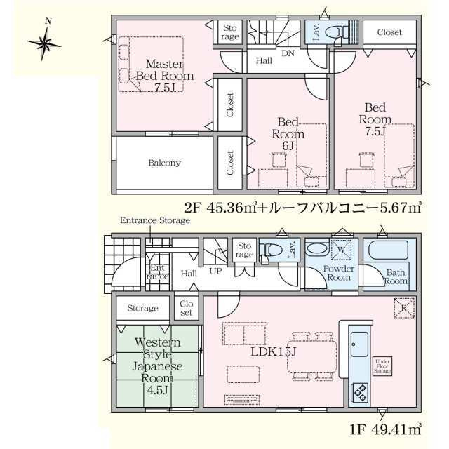 クレイドルガーデン高根沢町中阿久津第１　新築一戸建ての間取り