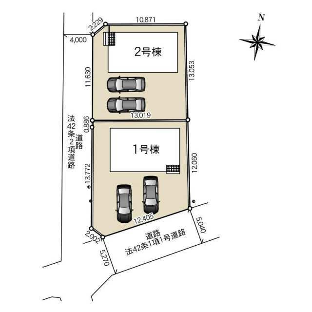 クレイドルガーデン高根沢町中阿久津第１　新築一戸建ての区画図