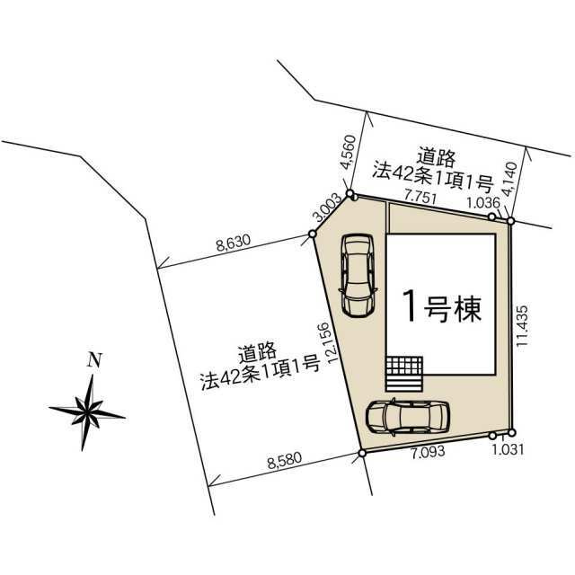クレイドルガーデン高根沢町宝積寺第１９　新築一戸建ての区画図