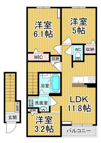 【間取り】 | クライス | ファミリーさん向けのお部屋です♪