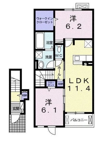 【間取り】 | グリーンハイツ本豊田Ｂ