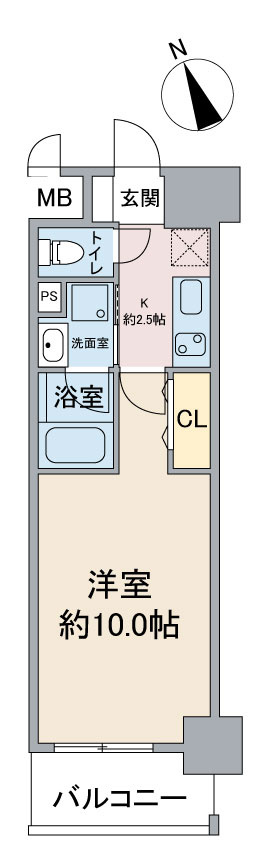 スカイコート千代田の間取り
