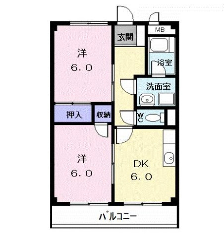幸友ハイツの間取り