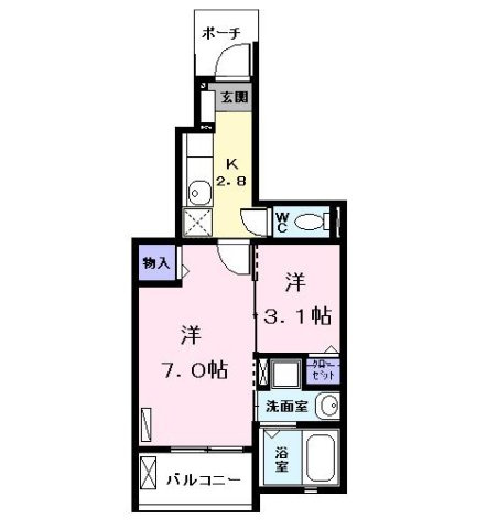 アンジュ　Ⅰの間取り