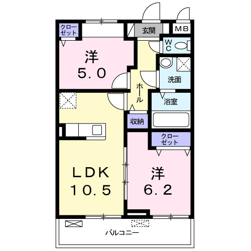 ルクールの間取り