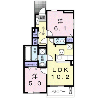 【間取り】 | フルール・クレアⅢ