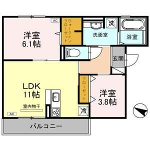 エクセレント曙川東Ⅱの間取り