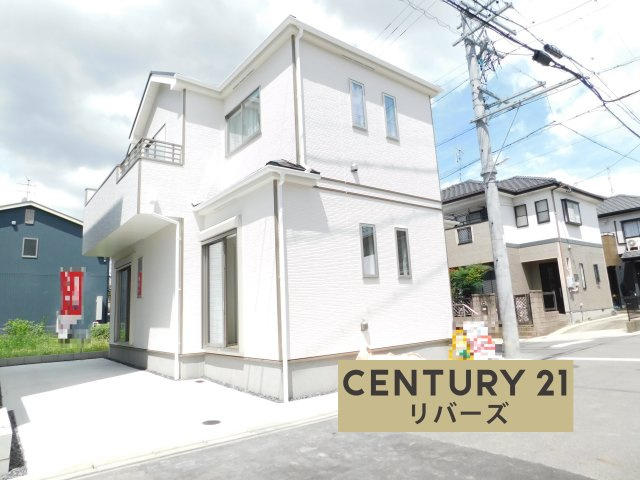 北名古屋市久地野河原の新築一戸建の外観|☆開放的な角地☆　　いつでも見学出来ます♪（お問合せ当日、平日、水曜、夜間でもＯＫ）　長期優良住宅♪　角地！　全居室南向き♪　南面ワイドバルコニー！　大型ＷＩＣ完備！　周辺環境充実♪