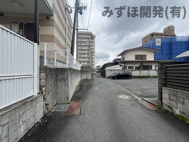 山形市十日町418-2(土地)の前面道路含む現地写真|前面道路は私道です。