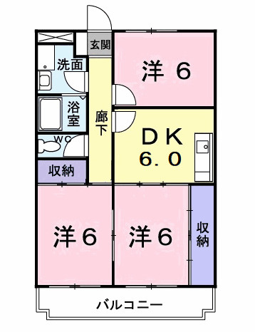 【間取り】 | コーポ羽根西