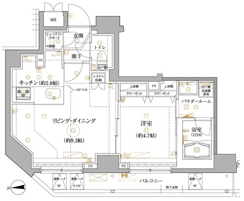REALIZE浅草Ⅳの間取り