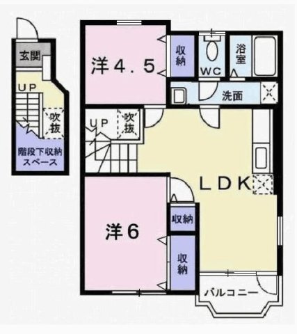 クールブラーシェＢの間取り