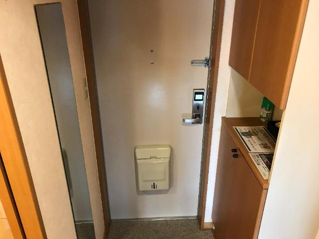 ディア　エスタシオンの玄関|姿見付きの玄関　カウンター下駄箱