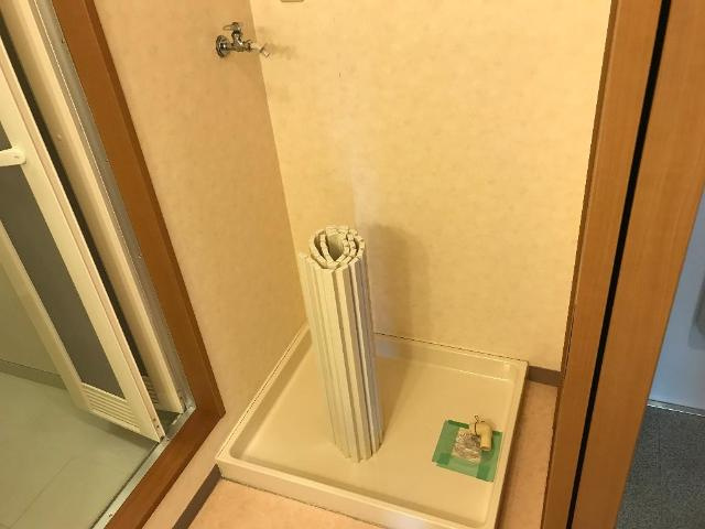 ディア　エスタシオンの洗面所|ドラム式も置ける洗濯機置き場