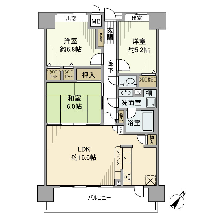 アルファステイツ西明石駅前の間取り