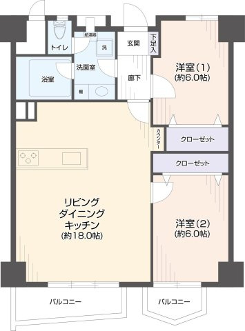 【間取り】 | 大濠藤和コーポ☆仲介手数料無料☆