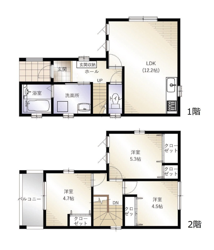 フジパレス戸建賃貸喜連三丁目（Ⅱ期）の間取り
