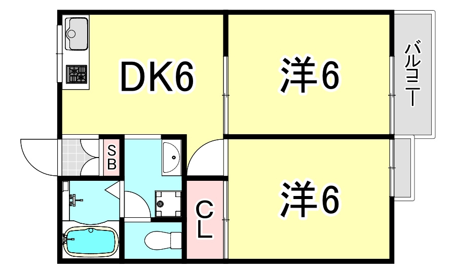 ビビエンダ甲東の間取り