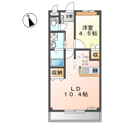 グランディール　サクラ　１番館の間取り