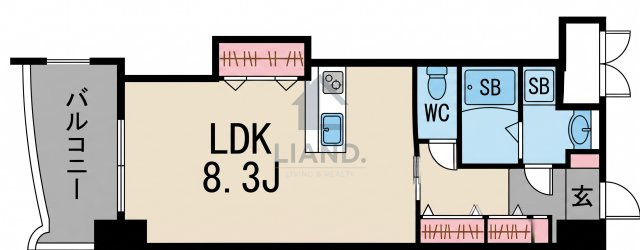 ロイヤルリバービュー　博多小学校区の間取り|ロイヤルリバービュー
