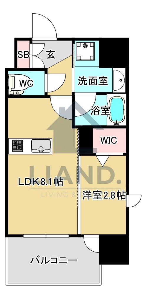 シーズンフラッツ渡辺通　春吉小学校区の間取り|シーズンフラッツ渡辺通