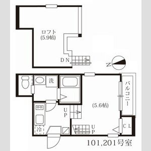 【間取り】 | ハーモニーテラス黒門町