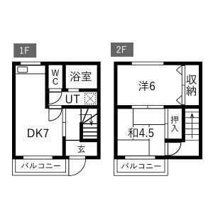 コーポ末広1　　 刈谷市近郊の賃貸はクラスホームの間取り