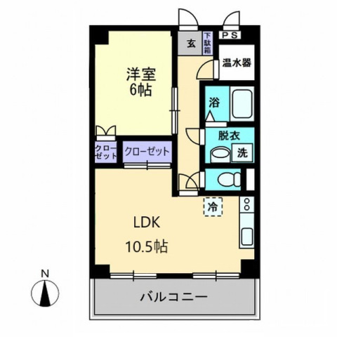 津山マンションの間取り|間取図