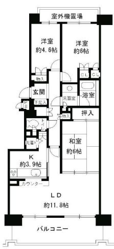 パークハイム神戸熊内町の間取り