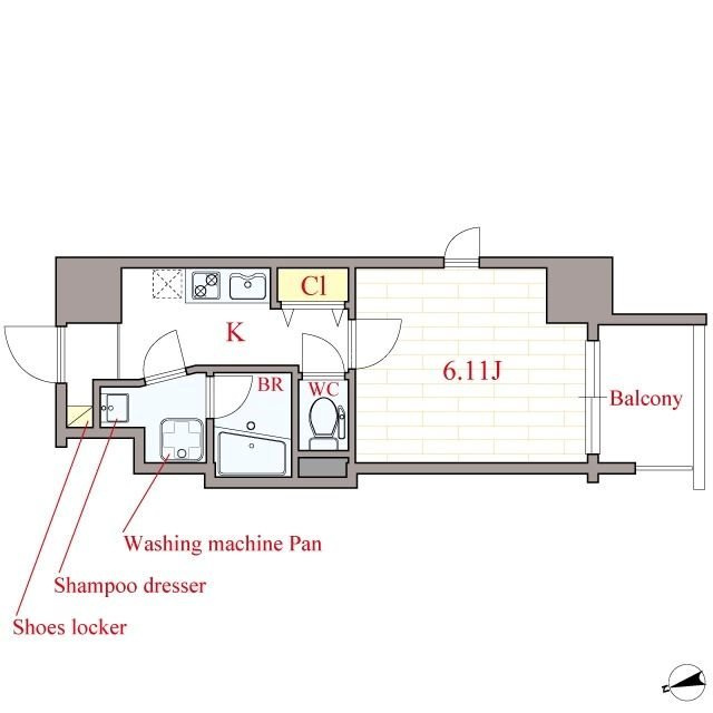 Luce Kujonishiの間取り