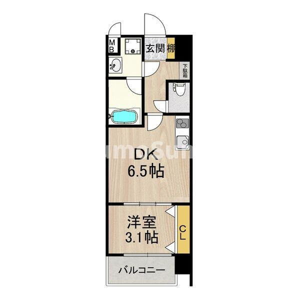 スプランディッド難波SOUTHの間取り