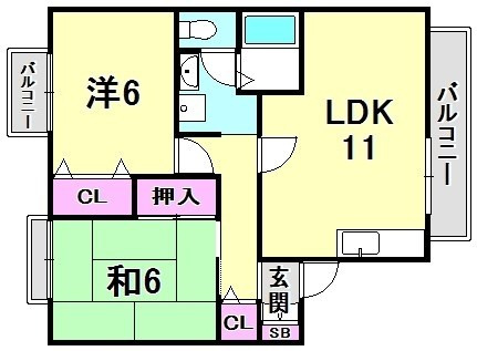 VING TAINE津門Ⅱの間取り