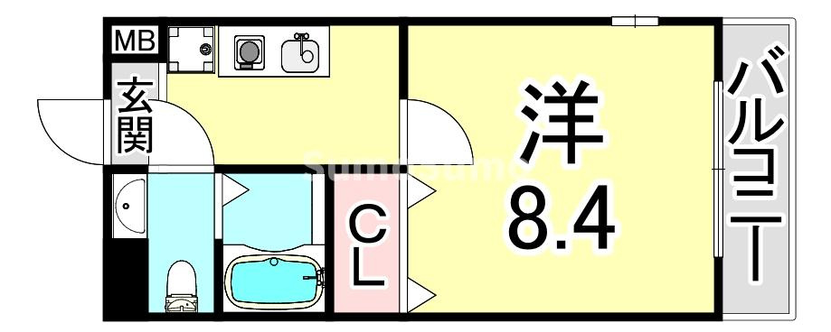 ライジングコート深江本町フラワーパークの間取り