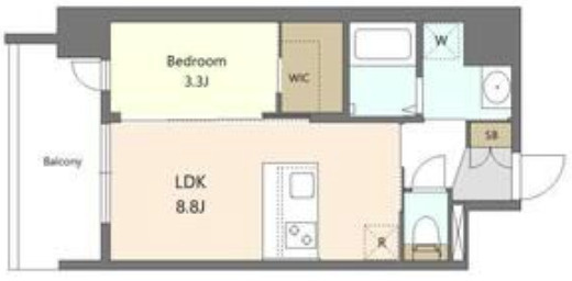 S-RESIDENCE難波西alterの間取り