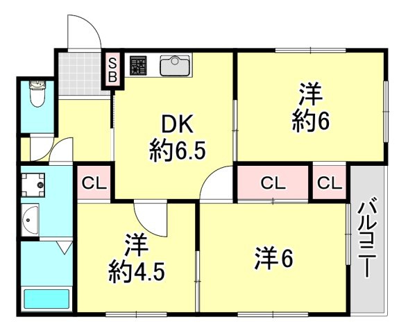 アヴェニール深江南の間取り