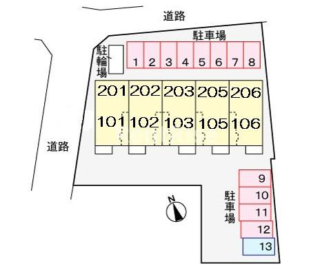 サンヒルズ井の株の駐車場|駐車場