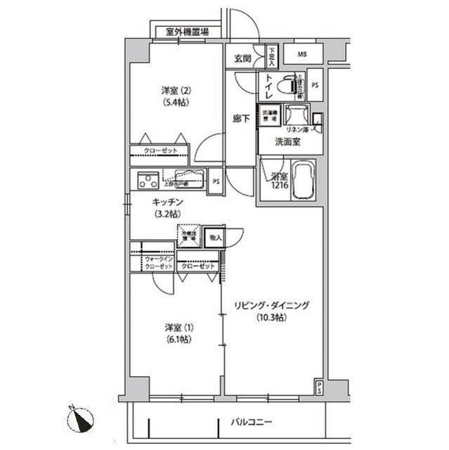 オチェアーノ南行徳の間取り
