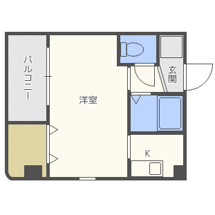 オーキッドコート天神橋の間取り|オーキッドコート天神橋　間取り（反転タイプ）