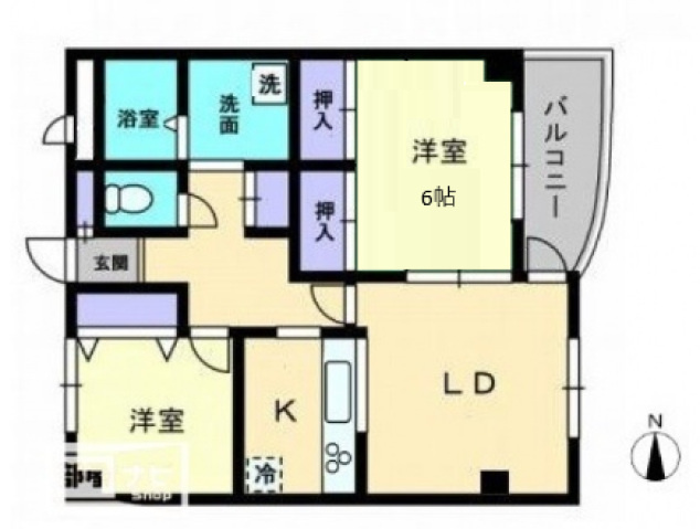 レイクウエストⅡの間取り|間取図