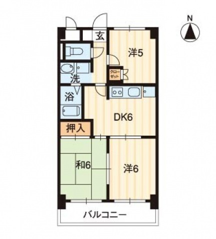 松島フラットの間取り|間取図