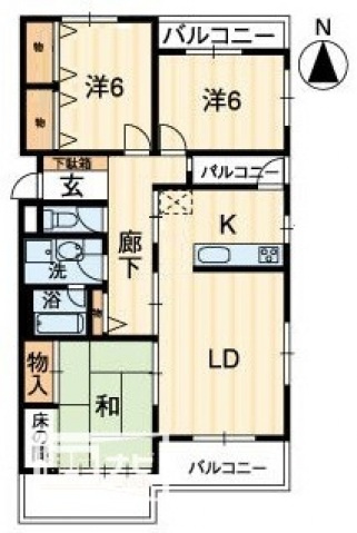 リベール栗林の間取り|間取図