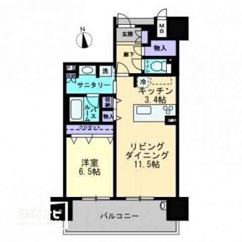 アルファパークナード高松ＴＨＥ ＴＯＷＥＲの間取り|間取図