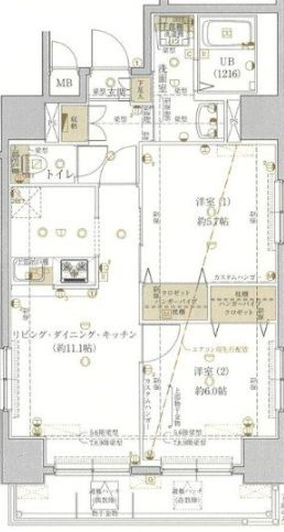 ライジングプレイス浅草イーストの間取り